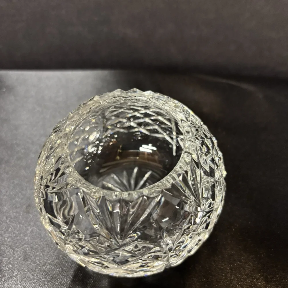 Hand Cut Lead Crystal Bowl/Vase w/Pineapple Cut Vintage‎ 2 available